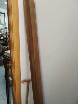 Cama completa de madera castaño 90 cm