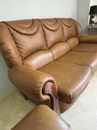 Sofá 3 plazas + 2 sillones polipiel