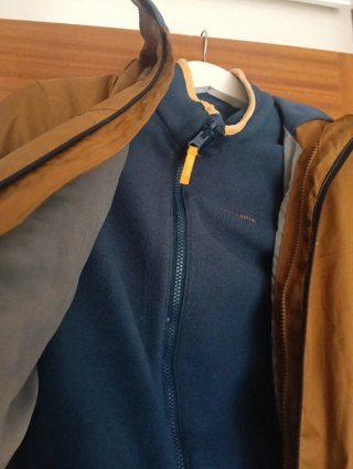Chaqueta Quechua 3 capas niño marrón 12 -13 años