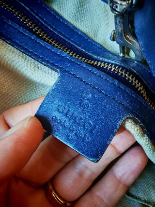 Borsa iconica Gucci Pelle Blu Sono