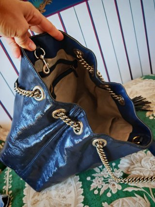 Borsa iconica Gucci Pelle Blu Sono