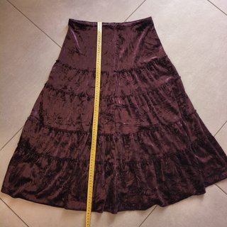 Gonna CMD Taglia 42 Balze Velluto Viola