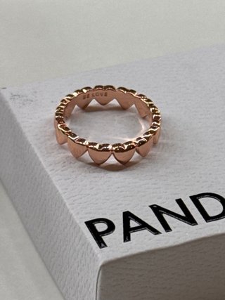 Anillo Corazones Oro Rosa