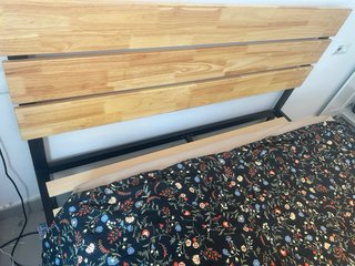Estructura Cama Metal y Cabecero Madera