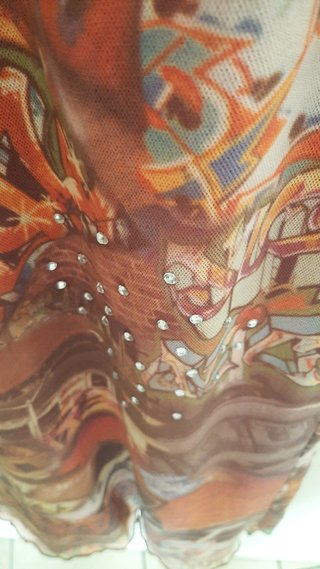 Maxi dress Y2K stampa graffiti taglia S