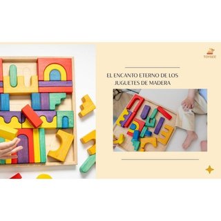 Bloques madera Montessori 40x40 cm NUEVO