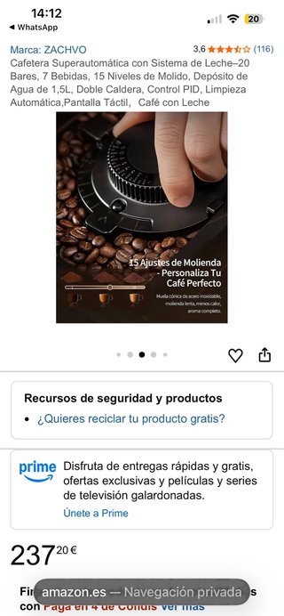 Macchina da caffè superautomatica Zachvo