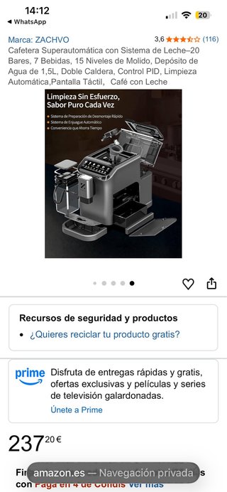Macchina da caffè superautomatica Zachvo