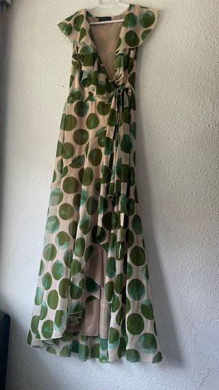 Vestido ARGO&DO lunares verde talla única