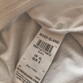 T-shirt River Island Uomo XL Bianco