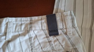 Pantalone uomo MORO bianco a righe grigie taglia L