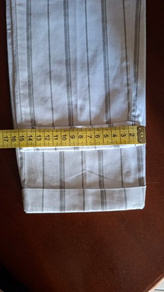 Pantalone uomo MORO bianco a righe grigie taglia L
