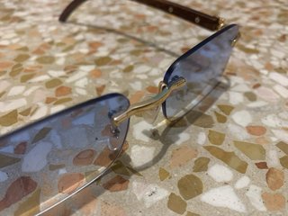 Occhiali Y2K Rimless oro