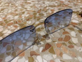 Occhiali Y2K Rimless oro
