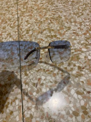 Occhiali Y2K Rimless oro