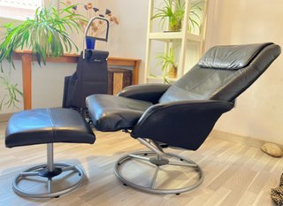 Sillón IKEA MALUNG giratorio + reposapiés