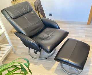 Sillón IKEA MALUNG giratorio + reposapiés