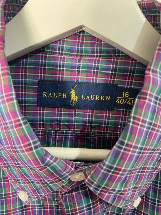 Camisa Ralph Lauren de cuadros morados y azules