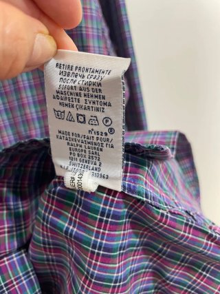 Camisa Ralph Lauren de cuadros morados y azules