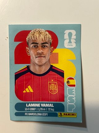Cromo Panini Lamine Yamal mundial  Lamina