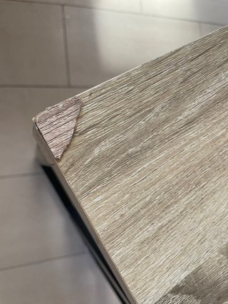 Mesa extensible de madera y metal