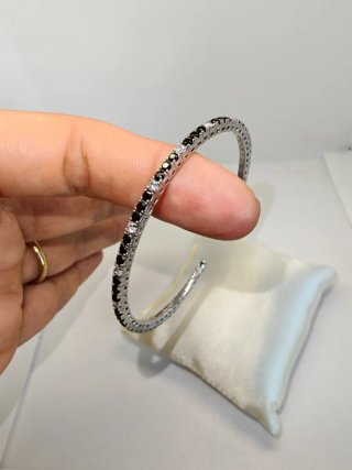 Bracciale tennis a molla 925 Italia