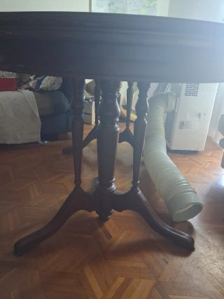 Mesa de comedor extensible madera nogal 177x99x78
