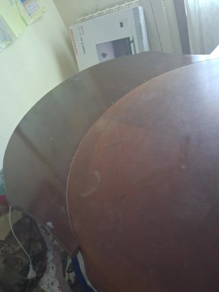 Mesa de comedor extensible madera nogal 177x99x78