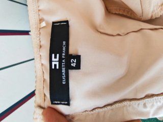 Abito Elisabetta Franchi Beige/Rosa Pizzo