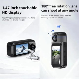 Cámara de Acción 4K con Pantalla Táctil