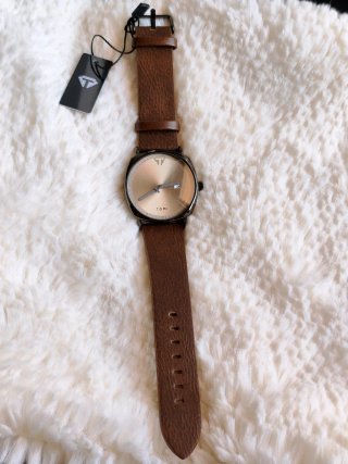 Reloj Tomi Elegante Minimalista Marrón/Plata