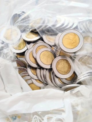 Lotto 100 monete 500 lire circolate