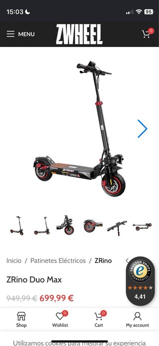 Patinete Eléctrico ZWHEEL Zrino DUO