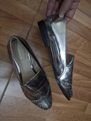 Zapatos plateados talla 36