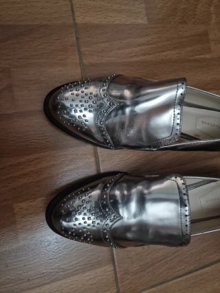 Zapatos plateados talla 36