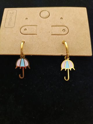 Pendientes paraguas esmaltados