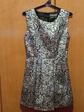 Vestido Vaulez Vous Talla M Negro/Blanco