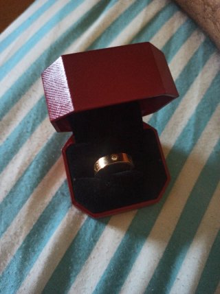 Anillo Cartier Rojo y Dorado