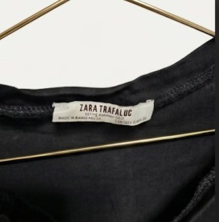 Abito nero estivo con spacco Zara