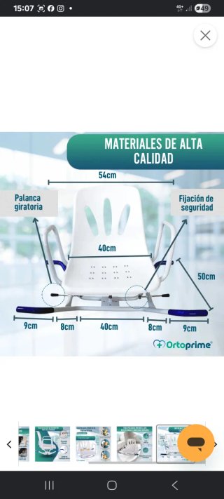 Silla Giratoria Bañera 360°