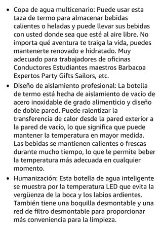 Botella termica digital.