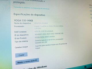 Lenovo Yoga i3 7a Geração - Excelente estado