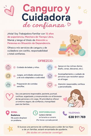 Canguro, cuidadora