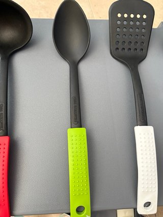 Juego Utensilios Cocina: Cazo, Cuchara, Espumadera
