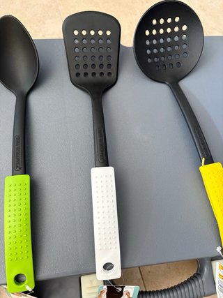 Juego Utensilios Cocina: Cazo, Cuchara, Espumadera