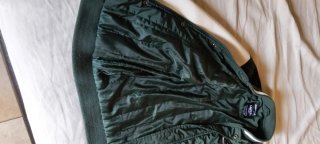 Giacca bomber verde e bianca