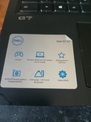 Ordenador Dell G7 17 Gaming con error