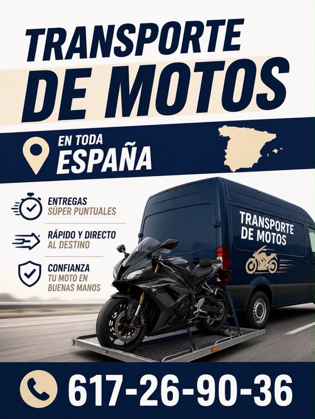 TRANSPORTE DE MOTOS DESDE BARCELONA 24H