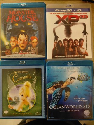 Pack 4 Películas Blu-ray 3D y 2D