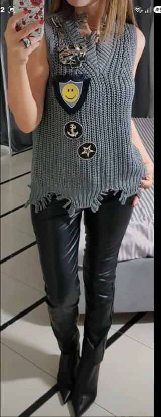 Brandunique Gilet con Spille Taglia S